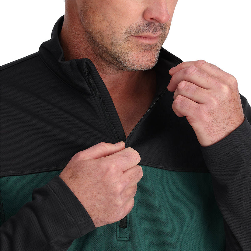 Mens Stretch Charger 1/2 Zip - Cypress Green