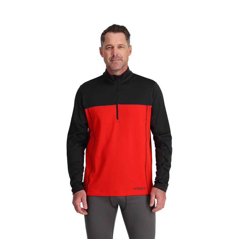 Mens Stretch Charger 1/2 Zip - Volcano