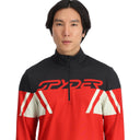 Mens Podium Half Zip T-Neck  - Spyder Red