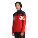 Mens Podium Half Zip T-Neck  - Spyder Red