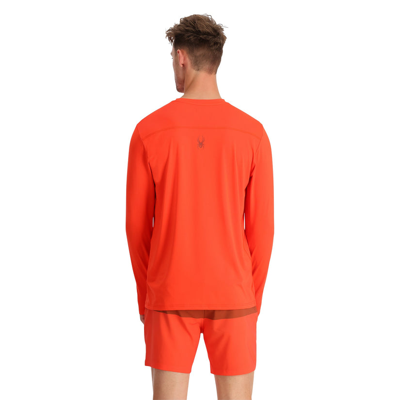 Mens Arc Long Sleeve Tech Tee - Twisted Orange