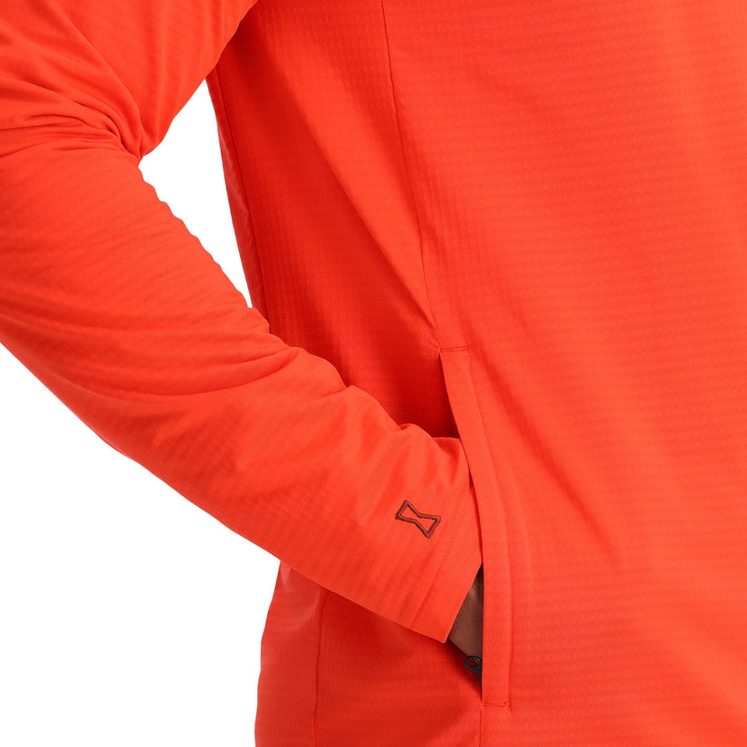 Mens Gridweb Hoodie - Twisted Orange