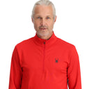 Mens Prospect Half Zip T-Neck - Spyder Red