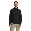 Mens Gridweb Fleece Half Zip Jacket - Black