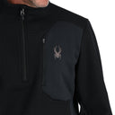 Mens Bandit Half Zip Fleece Jacket - Black
