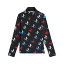 Womens Vivid Half Zip T-Neck - Black