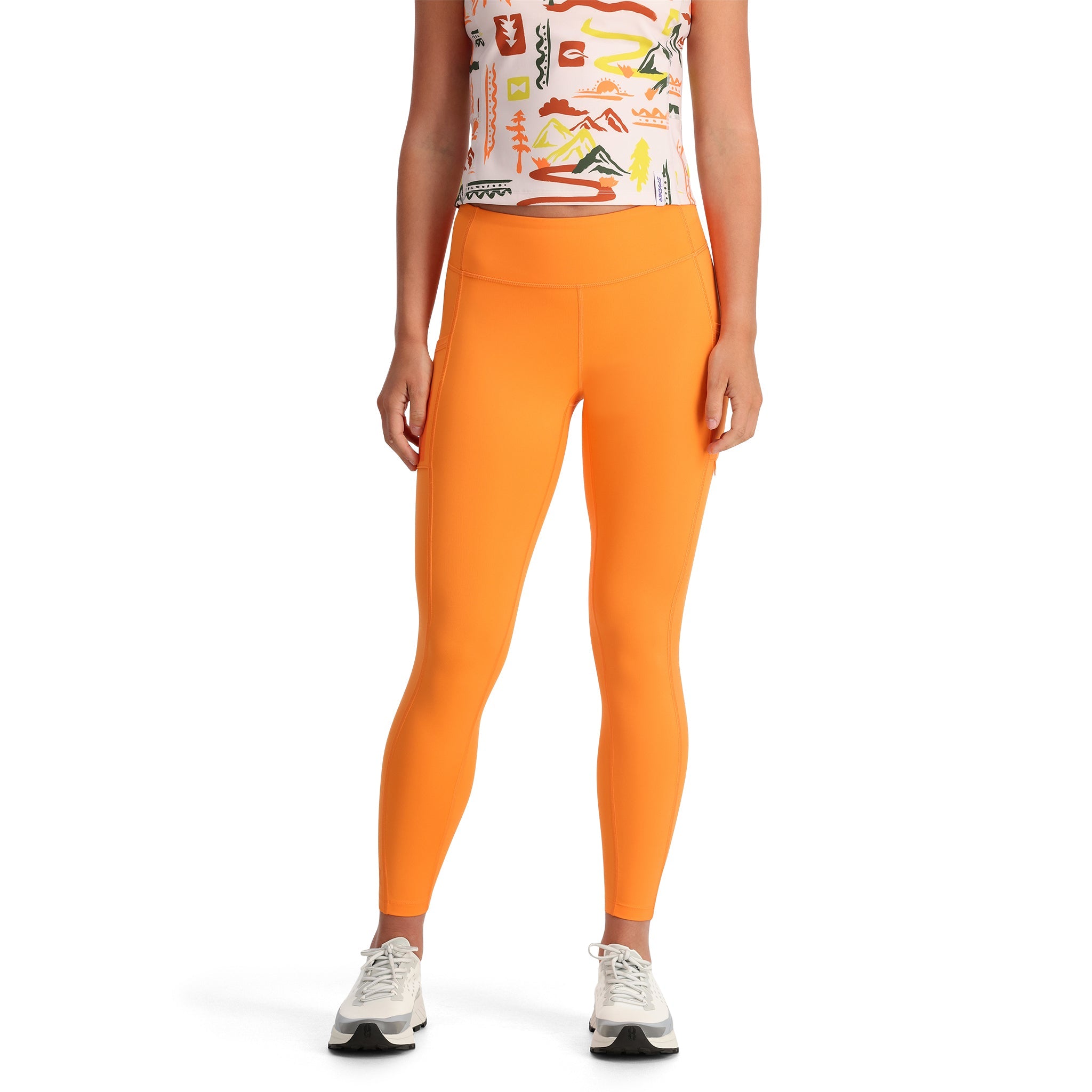 Womens Follow Me Trek Legging Orange Glow ORANGE GLOW XS