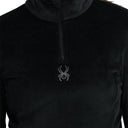 Womens Shimmer Bug Half Zip T-Neck - Black