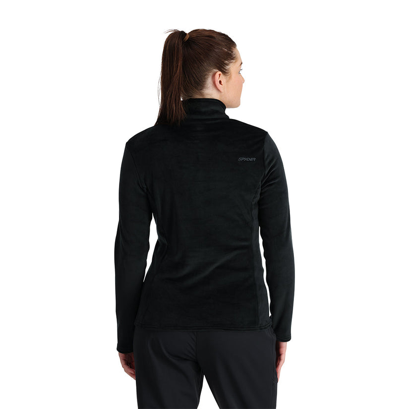 Womens Shimmer Bug Half Zip - Black