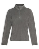Womens Shimmer Bug Half Zip T-Neck - Storm