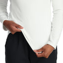 Womens Shimmer Bug Half Zip T-Neck - White