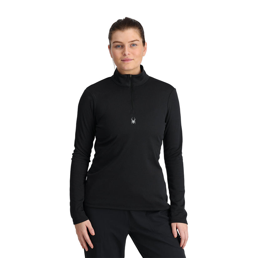 Womens Tempting Half Zip - Black