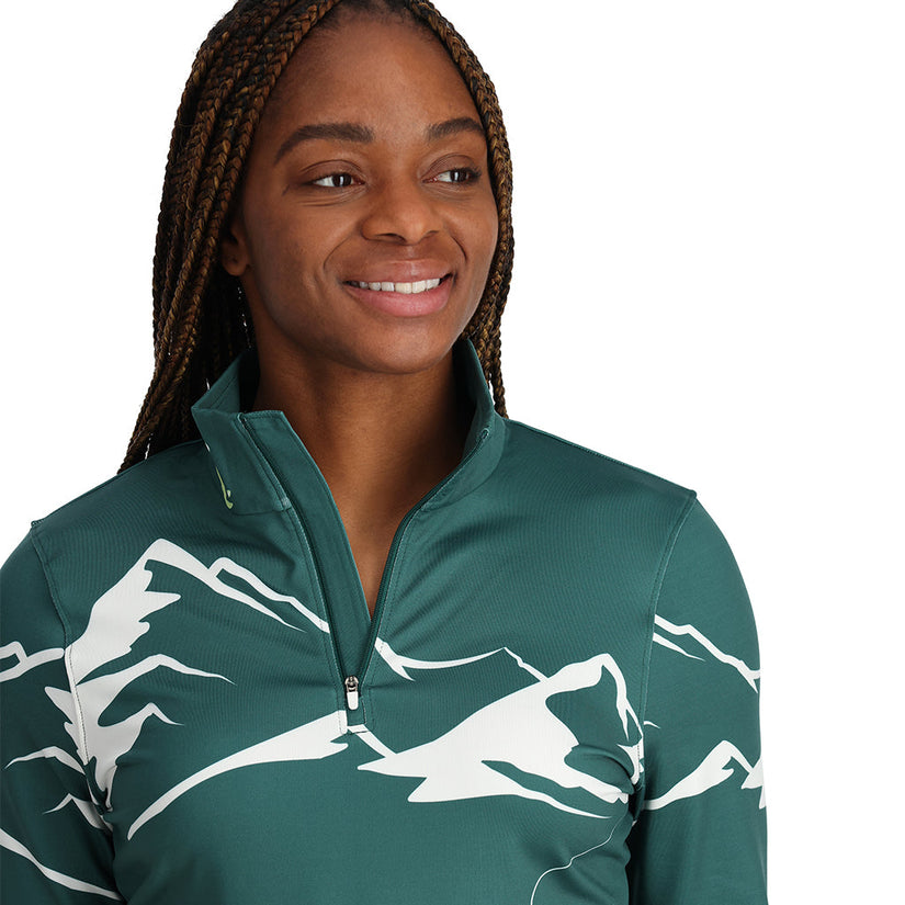 Womens Figure 8 Half Zip - Cypress Green