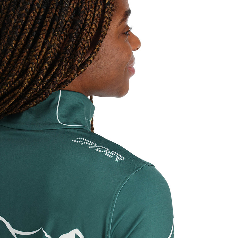 Womens Figure 8 Half Zip - Cypress Green