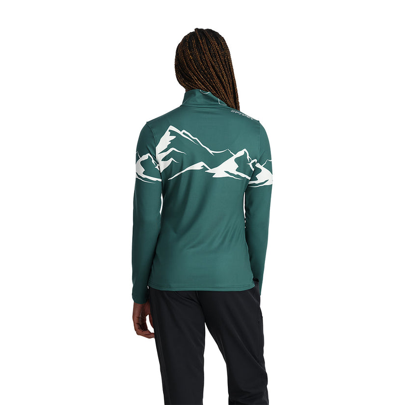 Womens Figure 8 Half Zip - Cypress Green