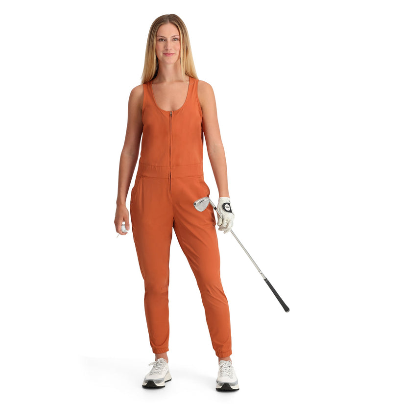 Womens Shift Jumpsuit - Saddle