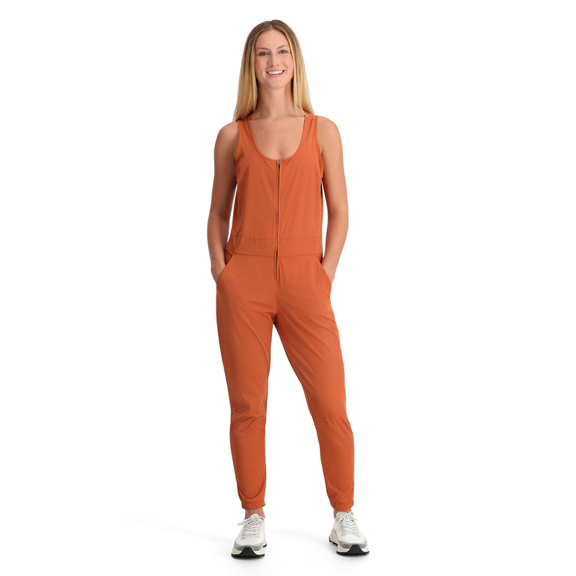 Womens Shift Jumpsuit - Saddle