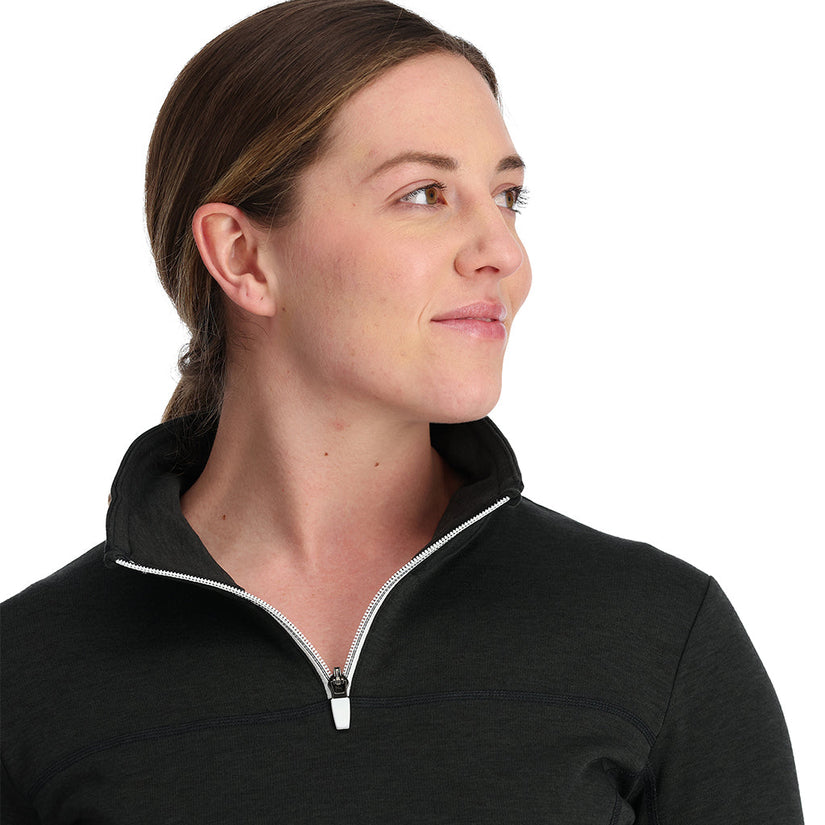 Womens Speed Fleece Half Zip - Black