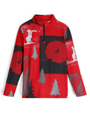 Boys Jacobs Half Zip T-Neck - Spyder Red