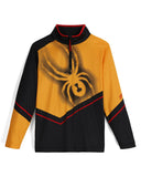 Boys Ryder Half Zip T-Neck - Orange Pop