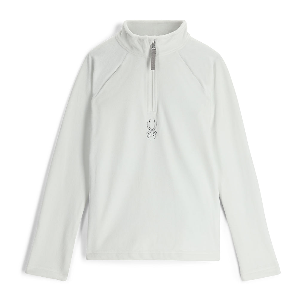 Girls Shimmer Bug Half Zip - White – Spyder Canada