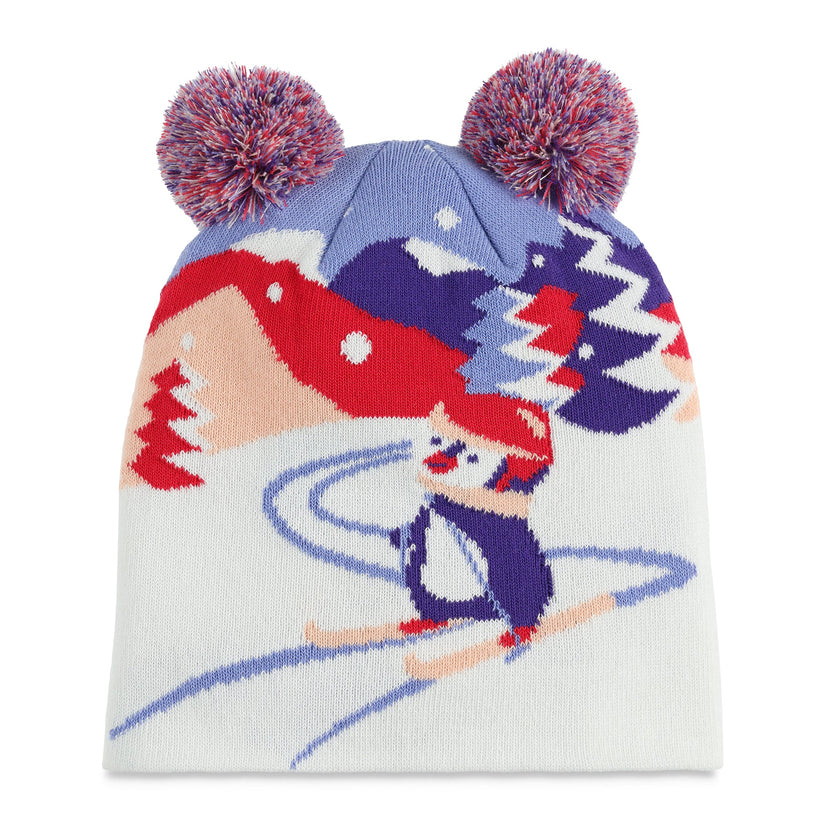 Girls Penguin Double Pom - Multi