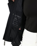 Black Spyder jacket with visible branding on a white background