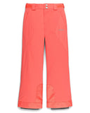 Coral ski pants on a white background