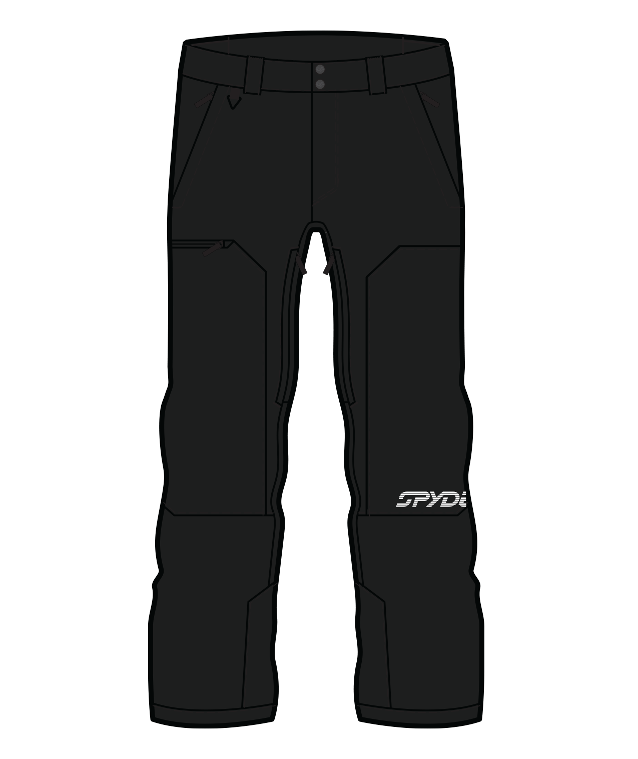 Spyder Black Active Pants Size L - 70% off