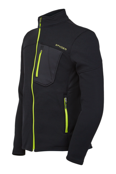 Mens Bandit Full Zip - Black Sharp Lime (2020)