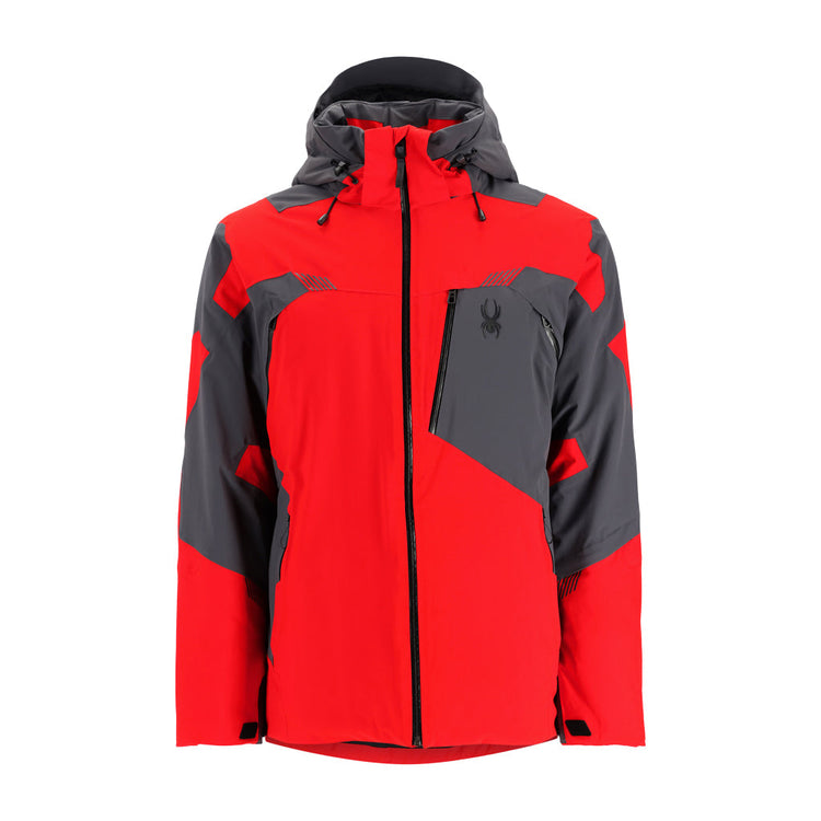 Leader Insulated Ski Jacket - Volcano Ebony (Red) - Mens | Spyder