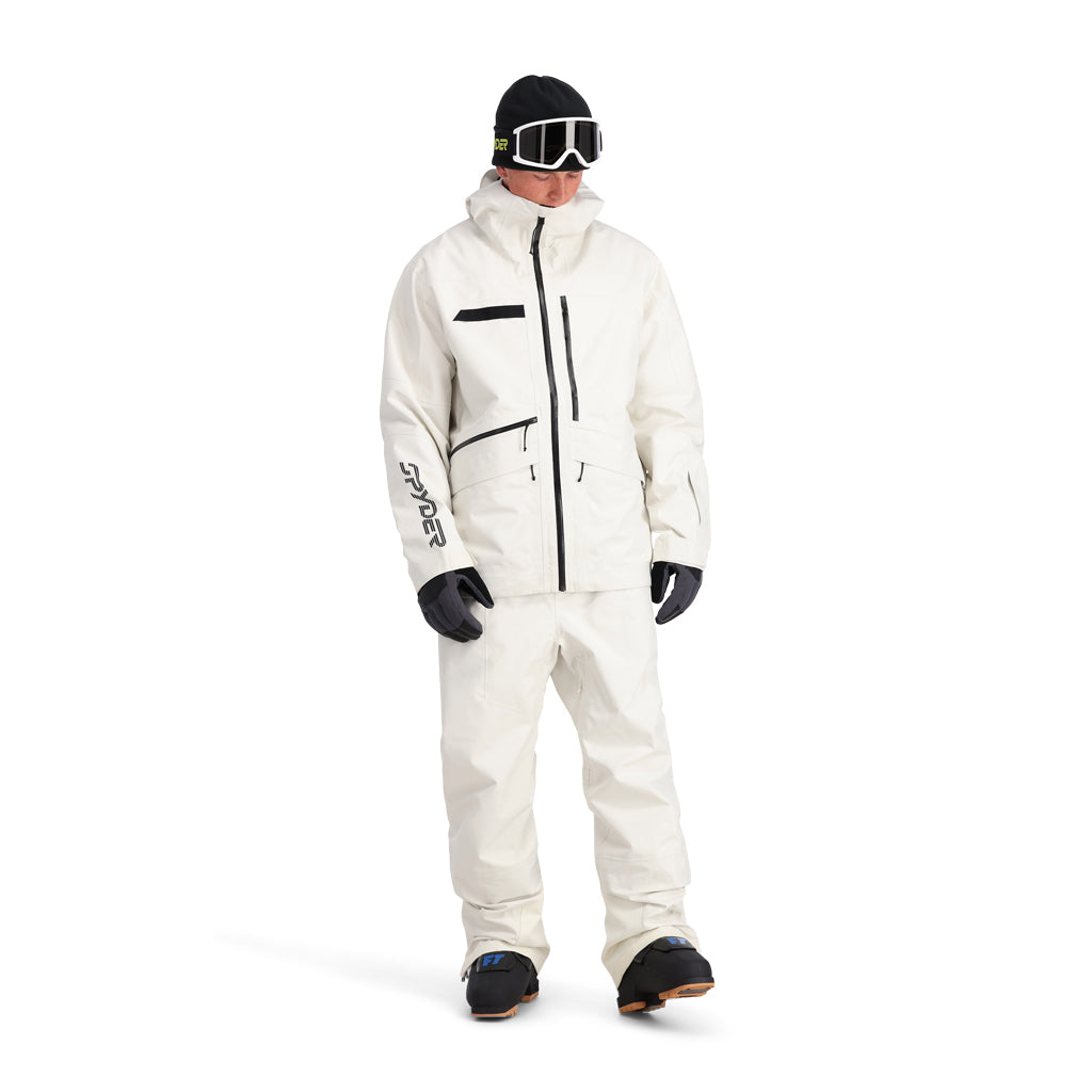 Sanction Shell Ski Jacket - Vanilla Ice (White) - Mens | Spyder