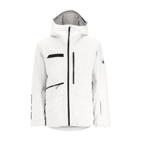 Sanction Shell Ski Jacket - Vanilla Ice (White) - Mens | Spyder