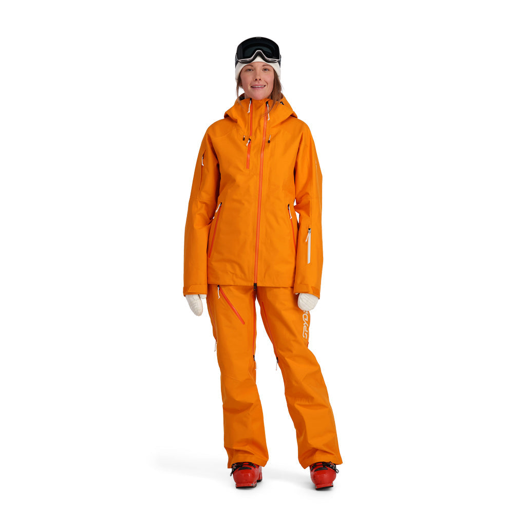 Solitaire Shell Ski Jacket - Desert Sun (Orange) - Womens | Spyder